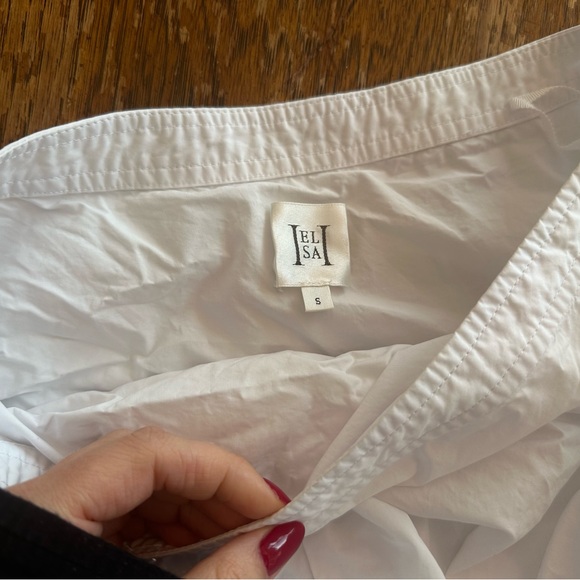 HELSA POPPLIN BUBBLE SKIRT IN WHITE - Picture 4 of 4